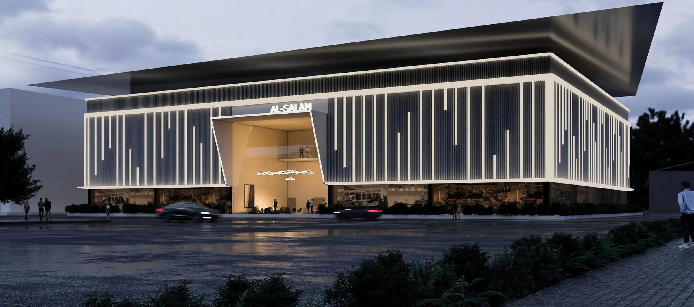 Pharmaceutical factory, Al-Diwaniyah, Iraq — curtain wall and vertical louvre envelope