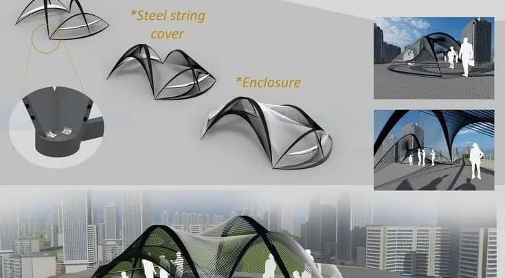Reference example 1 of cable structures — tensile roofs and canopies