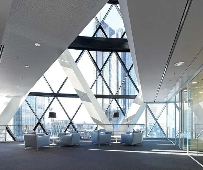 Reference example 7 of curtain wall façade — framed and structurally glazed systems