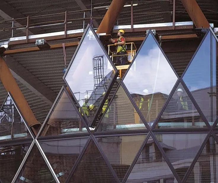 Reference example 2 of free-form skylights — curved roof glazing