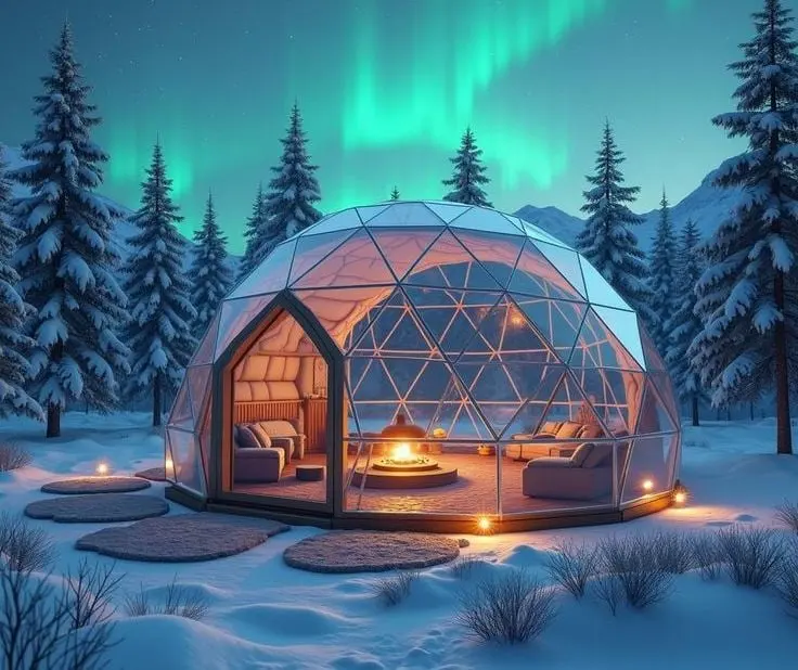 Reference example 6 of free-form villas & resort accommodation — curved-form building envelopes