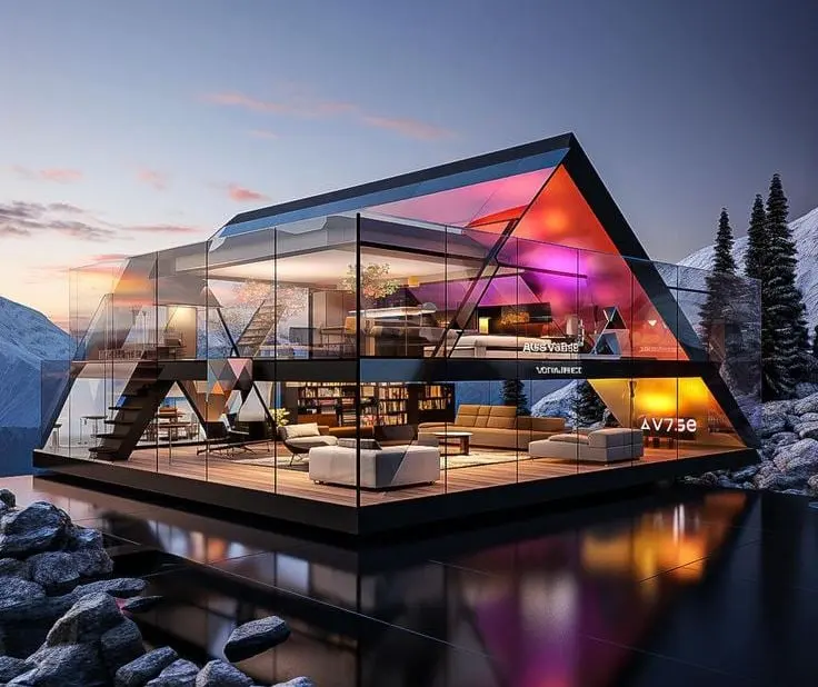 Reference example 12 of free-form villas & resort accommodation — curved-form building envelopes